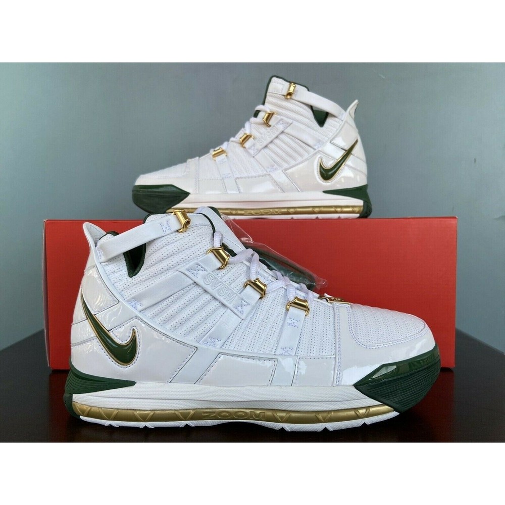 Nike LeBron 3 III QS "SVSM Home" 2019 Men's Size 10.5 AO2434-102